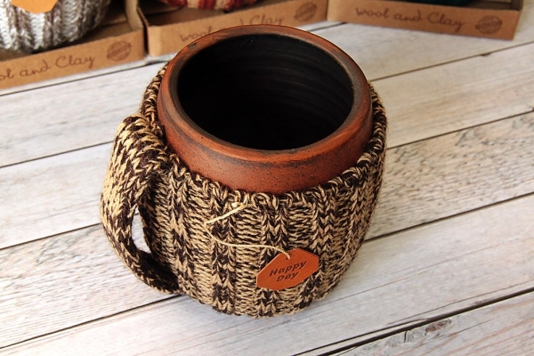 Вязаная кружка "Гляссе"